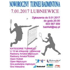 Zapraszamy na Noworoczny Turniej Badmintona…