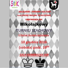 Zapraszamy na Mikołajkowy Turniej Szachowy…